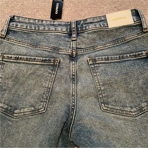 Express Low Rise Dark Wash 90s Ankle Boot Jeans
